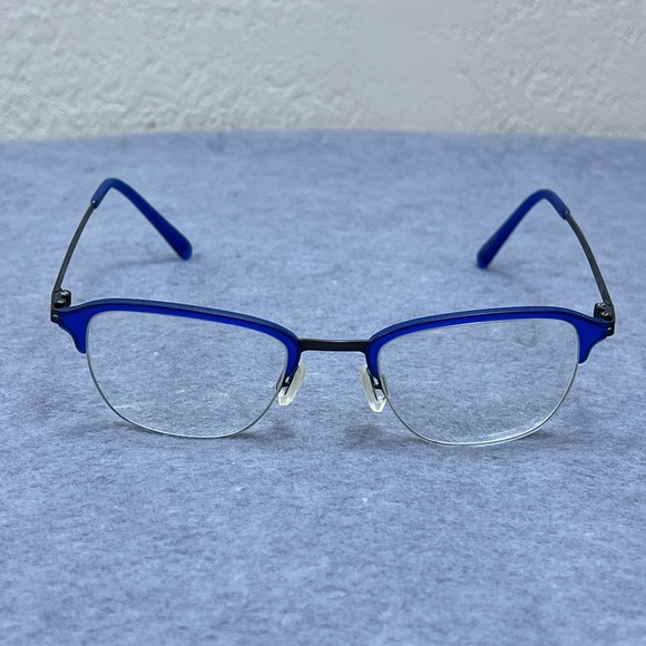 Modo Other - MODO Glasses 4077 Eyeglasses Frames Only 47-20-140 Titanium Blue‎ Half Rim Japan
